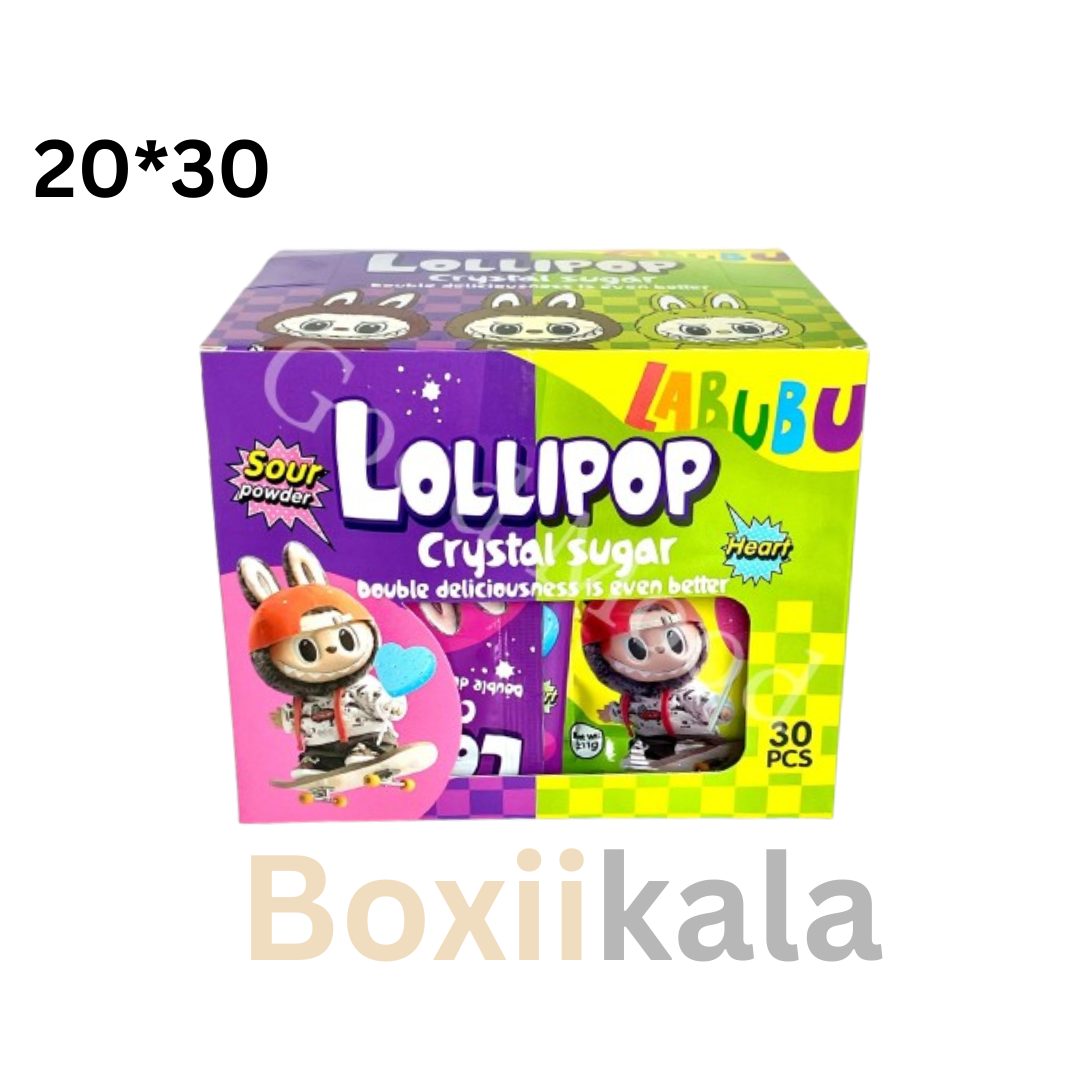 آبنبات ترش لبوبو 11گرم کارتن 20بسته 30عددی