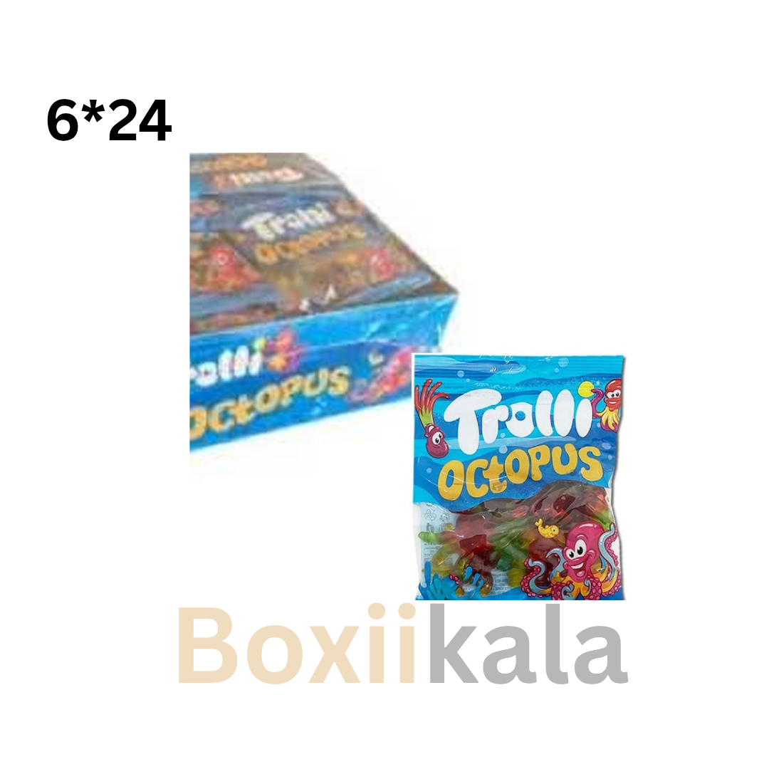 پاستیل اختاپوس ترولی 24گرم کارتن 6بسته24عددی