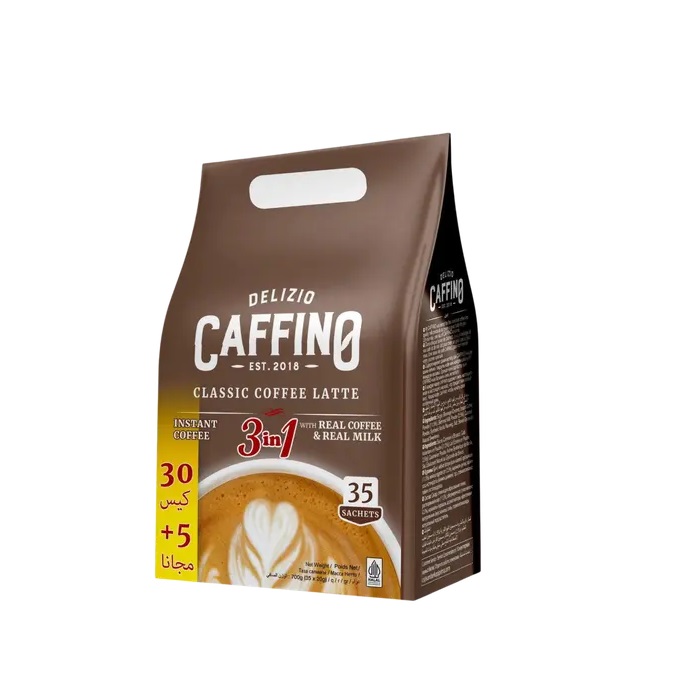 قهوه فوری Delizio Caffino لاته کلاسیک 8بسته 35عددی جایزه دار