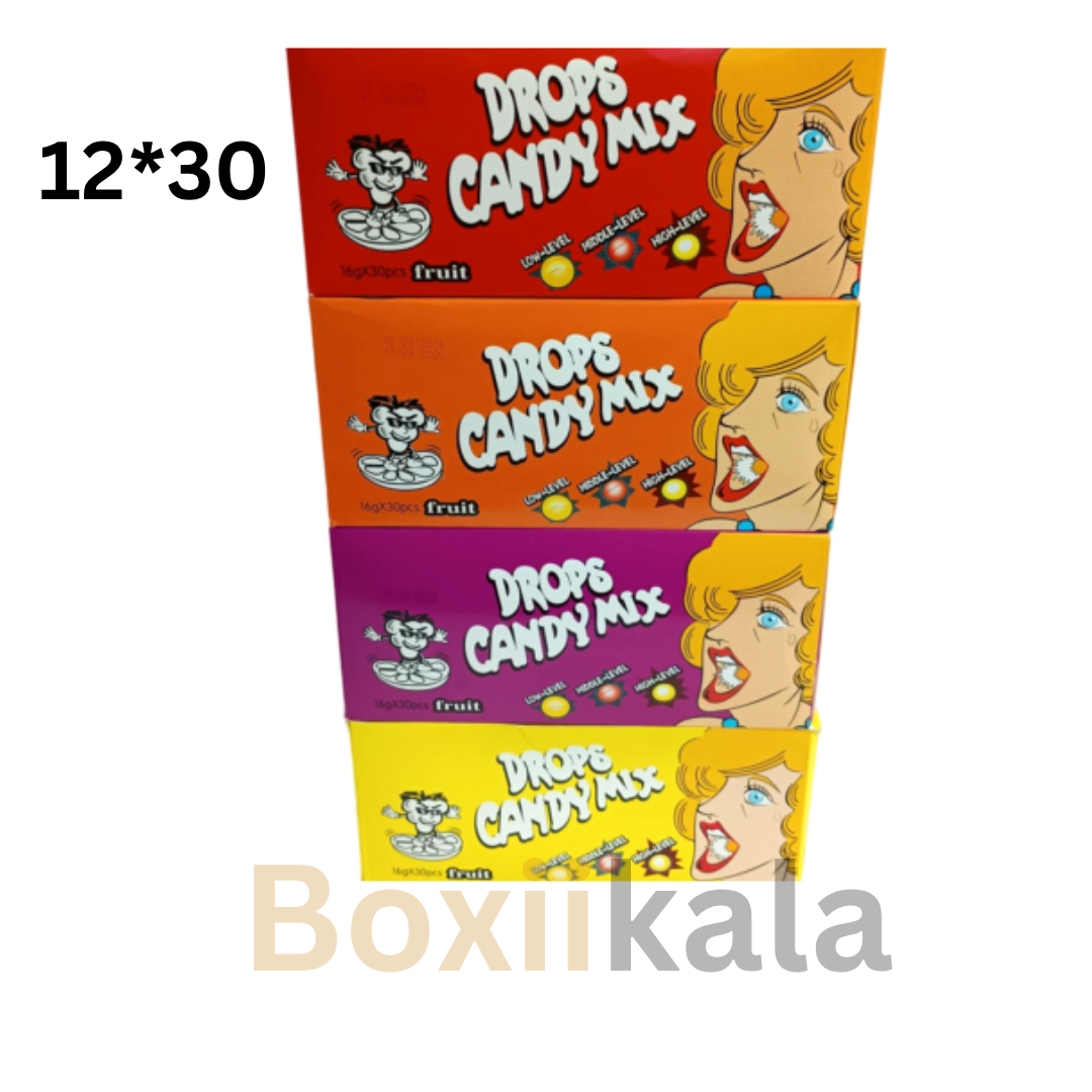 آبنبات ترش 16گرم (Drop mix)12 بسته 30عددی
