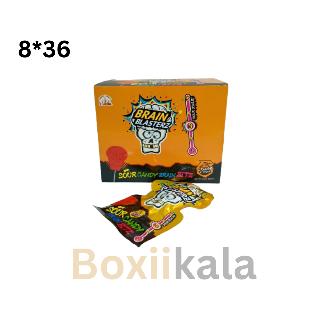 آبنبات و پودر ترش برین بلاسترز 18گرم کارتن 8بسته36عددی