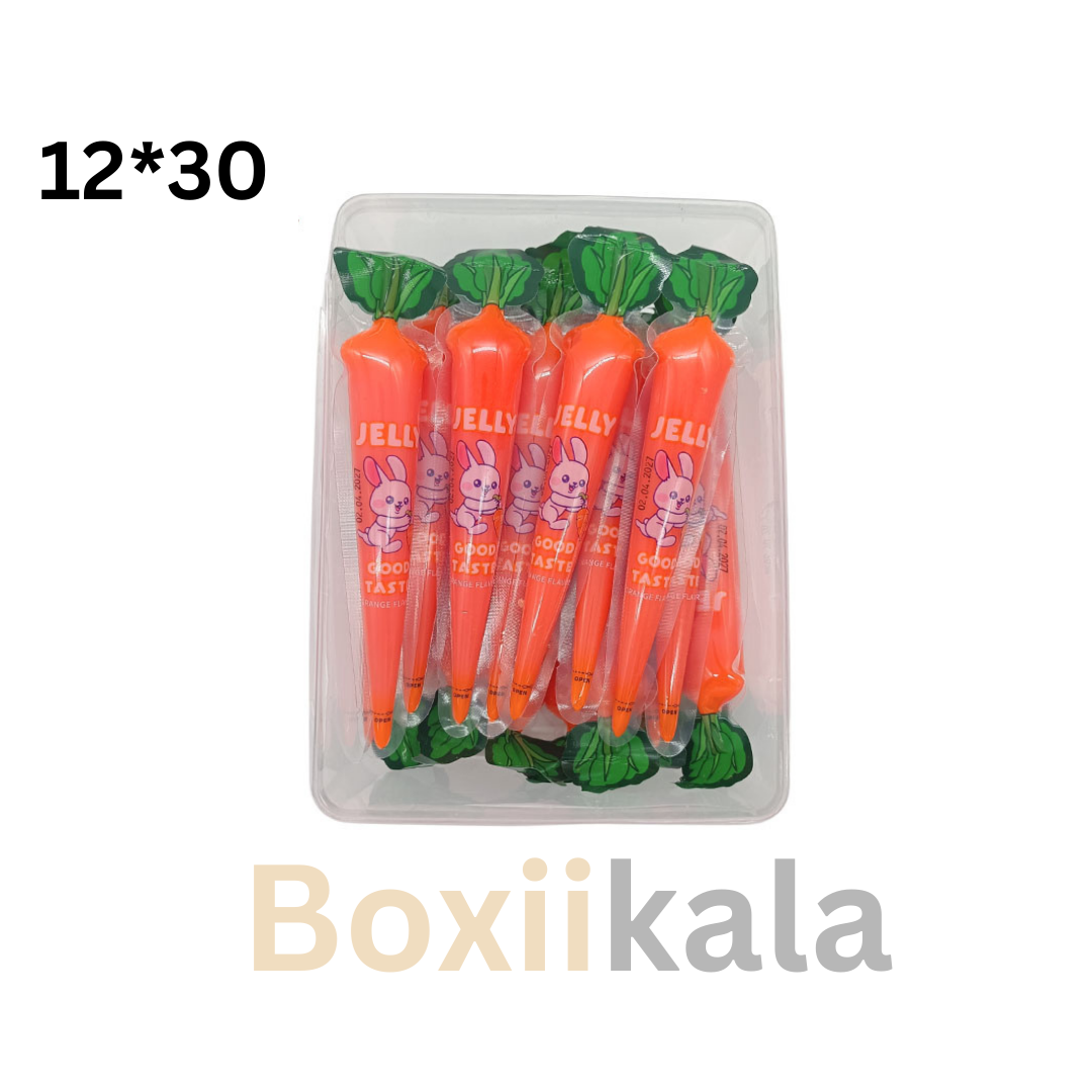 ژله مدل هویجی 12بسته 30عددی